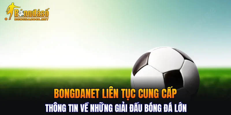 Bongdanet liên tục cung cấp thông tin về những giải đấu bóng đá lớn