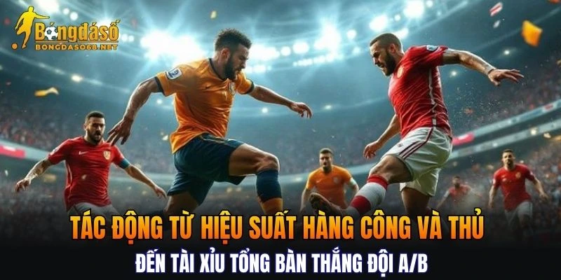 Tác động từ hiệu suất hàng công và thủ đến Tài Xỉu tổng bàn thắng